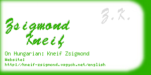 zsigmond kneif business card
